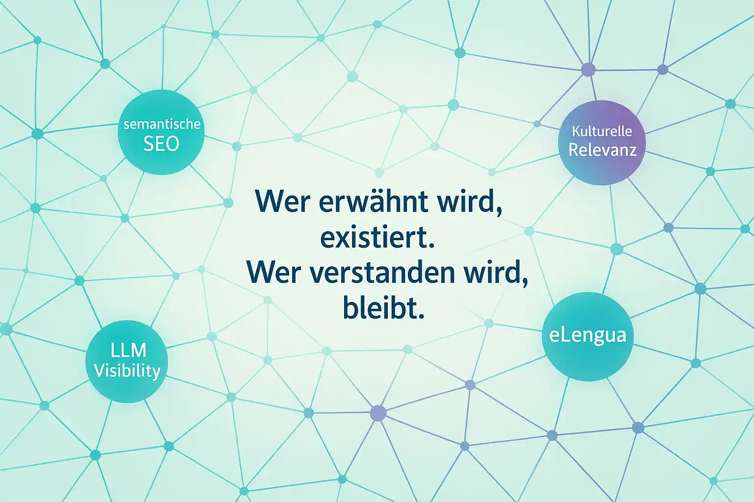 Typografische Botschaft: Wer erwähnt wird, existiert. Wer verstanden wird, bleibt.