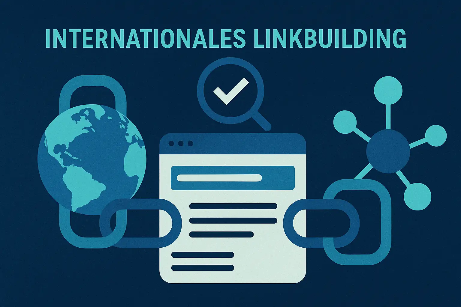 Abstraktes Symbolbild zu internationalem Linkbuilding