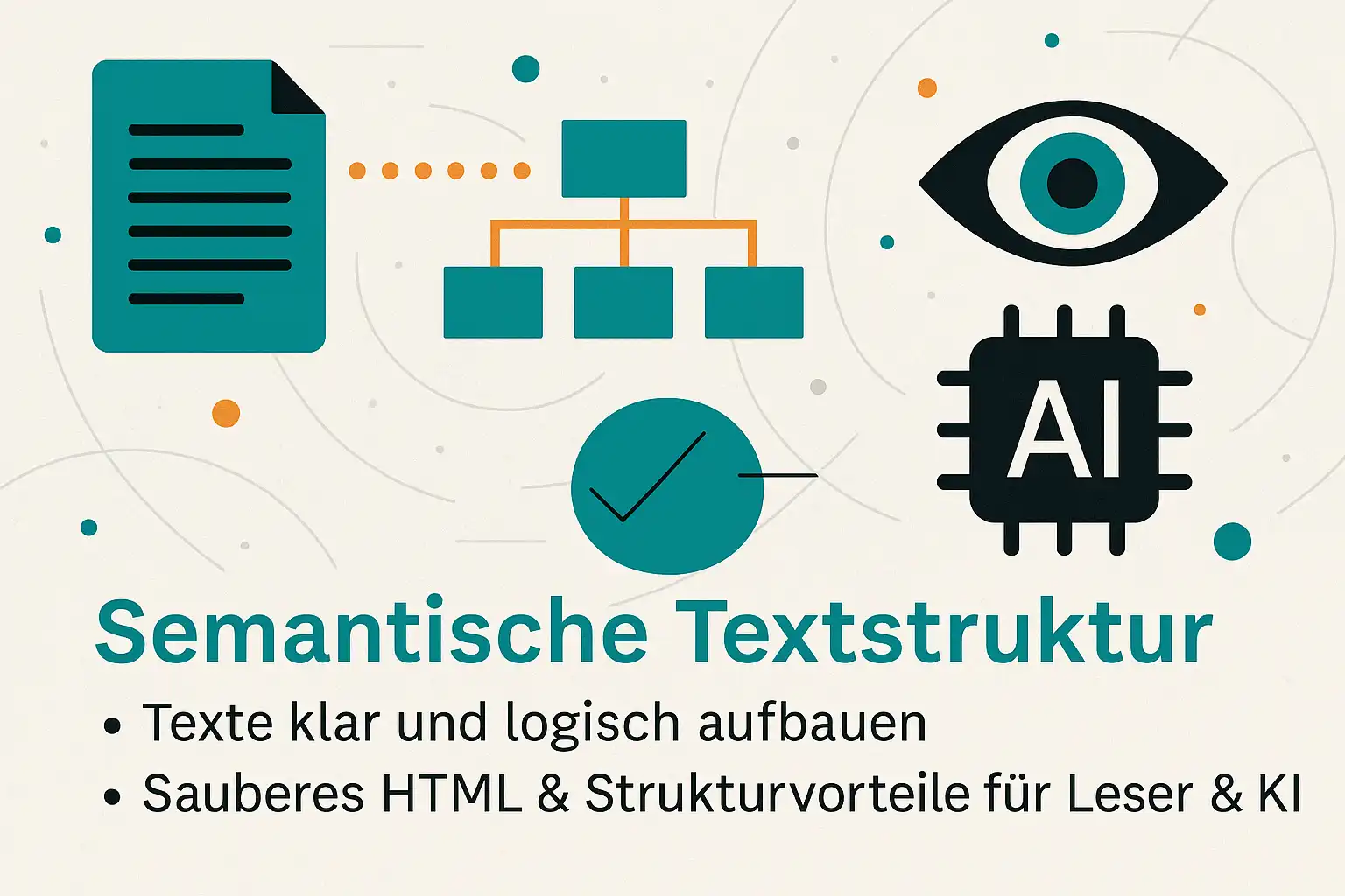 Abstraktes Symbolbild: Semantisches Monitoring – Themenfelder im Blick, Veränderungen früh erkennen