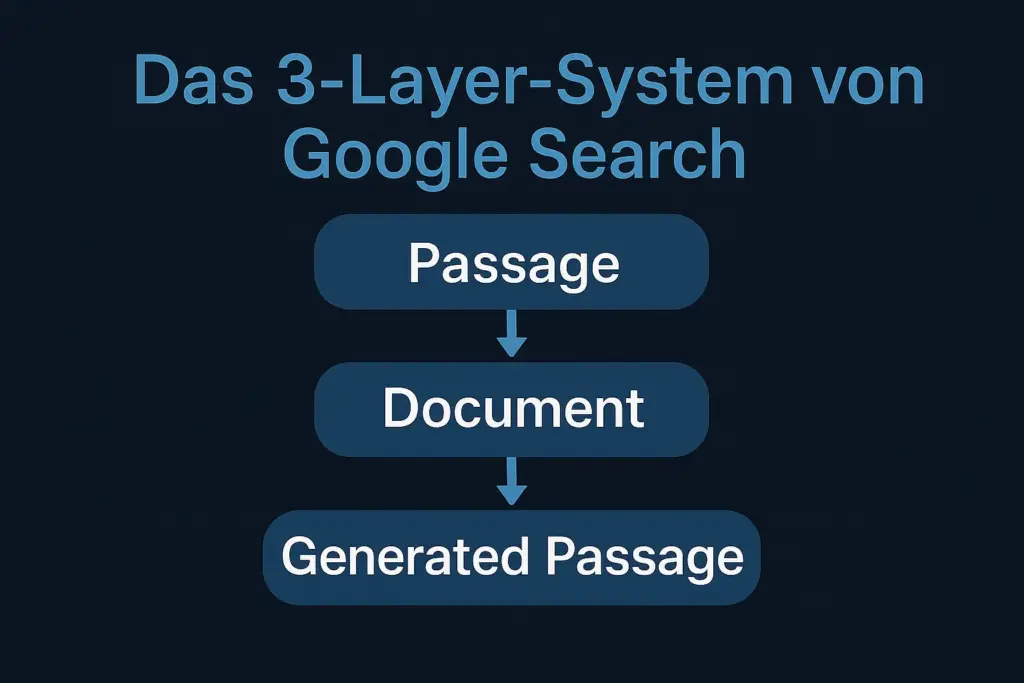 Das 3-Layer-System von Google Search (Passage, Document, Generated Passage)