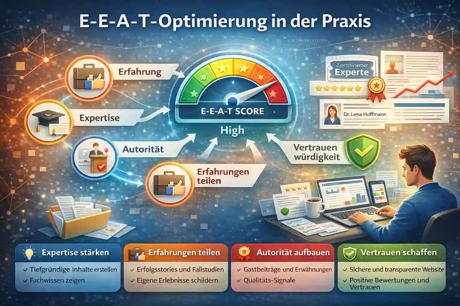 E-E-A-T-Optimierung in der Praxis: Modellierung statt Text